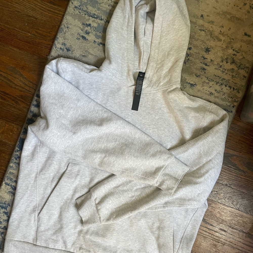 Lululemon Athletica Steady State Pullover Hoodie Heathered Core Ultra Light Gray